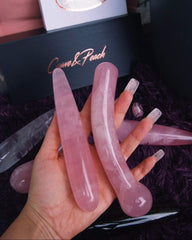 The Curve - Premium rose quartz Rose Quartz Yoni Wand - Just $139! Shop now at @curvenpeach | Pleasure Wands