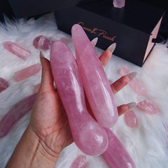 The Thick - Premium rose quarz Rose Quartz Yoni Wand - Just $139! Shop now at @curvenpeach | Pleasure Wands