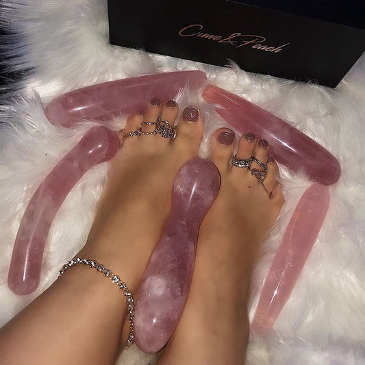 feet fetish rose quartz dildo yoni massage wand pleasure palace crystal dildo for sale